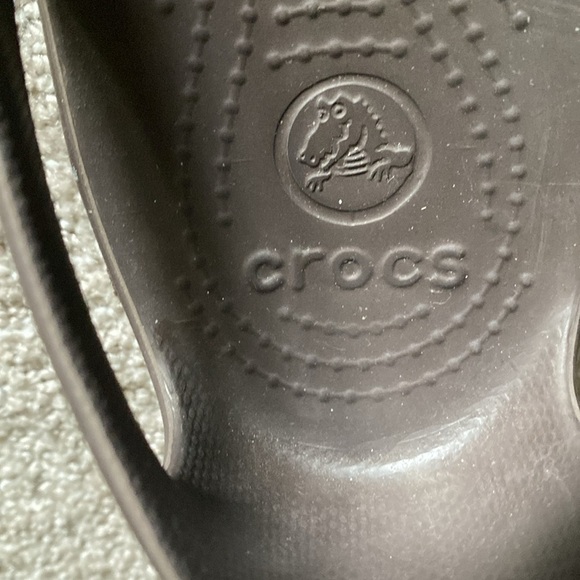 Crocs Womens Brown Kadee Rubber Ballet Flats Womens 10 lightweight comfort shoes - Picture 4 of 7